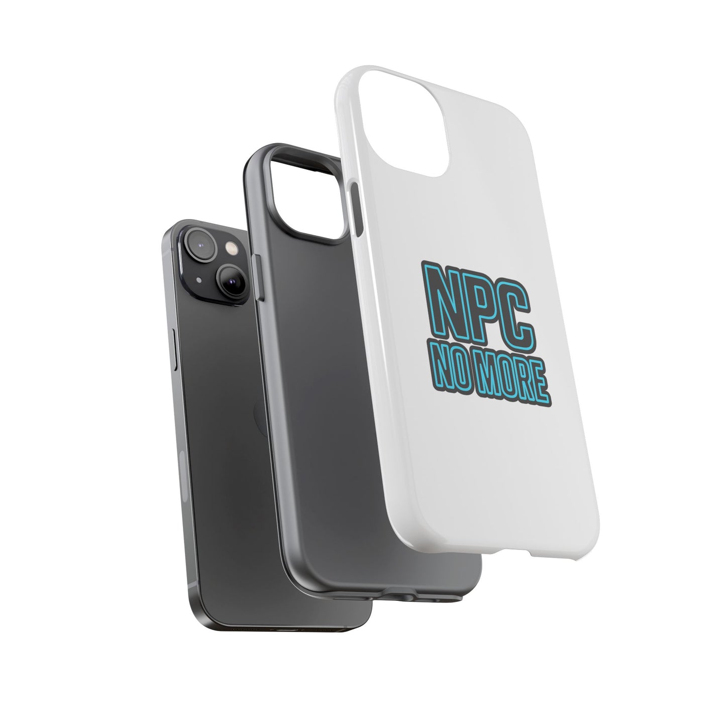 tough cases - npc no more phone case for gamers & meme lovers - stylish protective cover for trendsetters, shock-absorbing design, ideal gift for tech enthusiasts