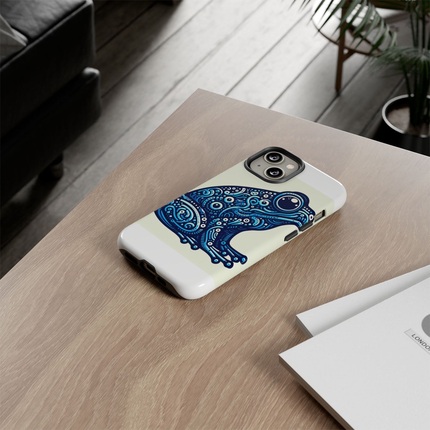vibrant 3d blue frog design protective phone case for trendsetters – stylish protection compatible with iphone 13, 14, 15 & 16 – all models including pro, pro max & plus