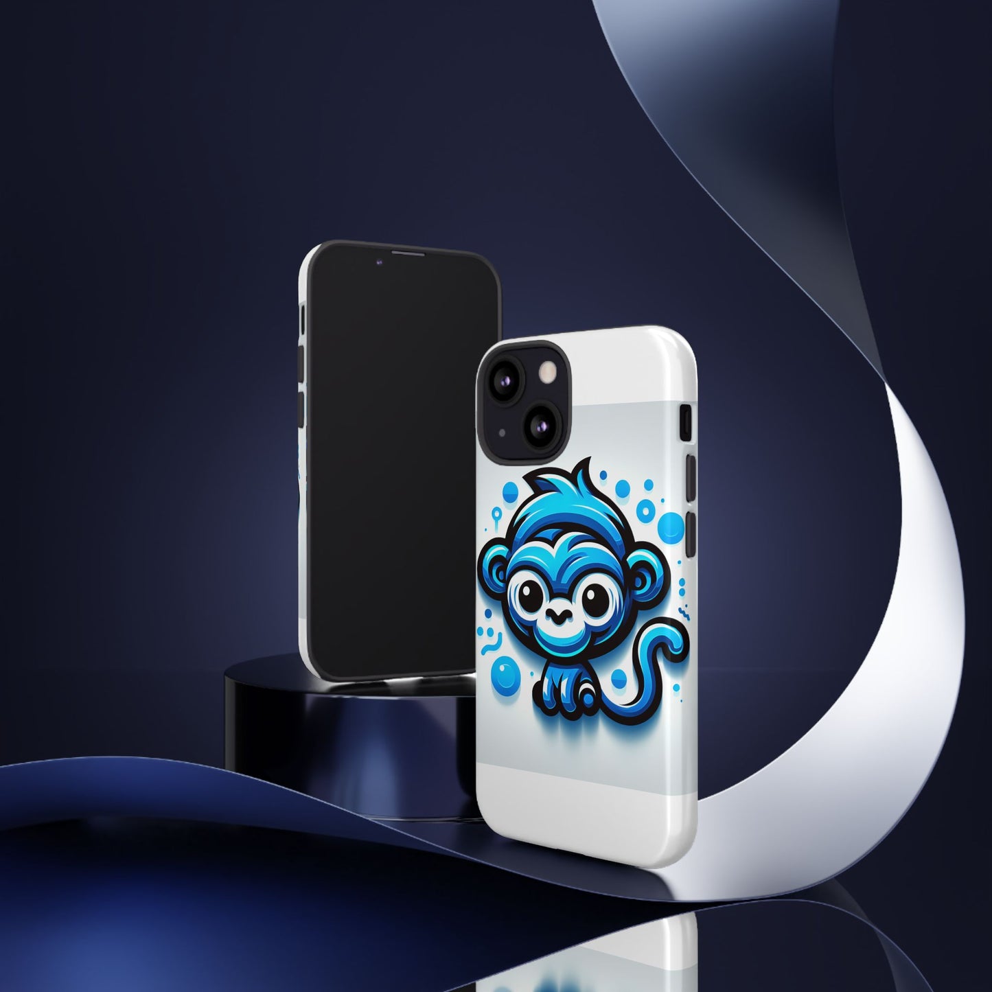 vibrant 3d wrap protective phone case with fun blue monkey design – stylish accessory for men and women – compatible with iphone 13, 14, 15 & 16 – all models including pro, pro max & plus