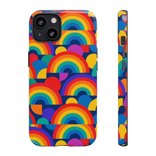 Multicolour Rainbow Design Protective Phone Case – Stylish 3D Wrap Finish for Unique Expression – Compatible with iPhone 13, 14, 15 & 16 – All Models Including Pro, Pro Max & Plus