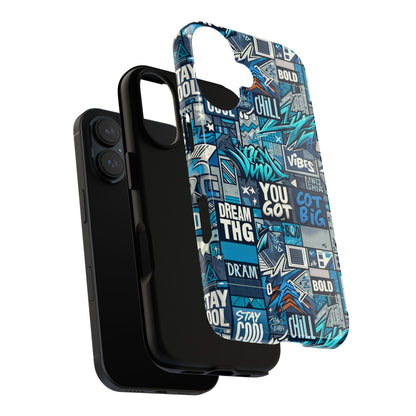 Vibrant 3D Wrap Protective Phone Case in Blue with Playful Graphic Design for Stylish Protection – Compatible with iPhone 13, 14, 15 & 16 – All Models Including Pro, Pro Max & Plus