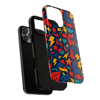 Vibrant Superhero Protective Phone Case with 3D Wrap Design – Stylish Unisex Protection for Smartphones Compatible with iPhone 13, 14, 15 & 16 – All Models Including Pro, Pro Max & Plus