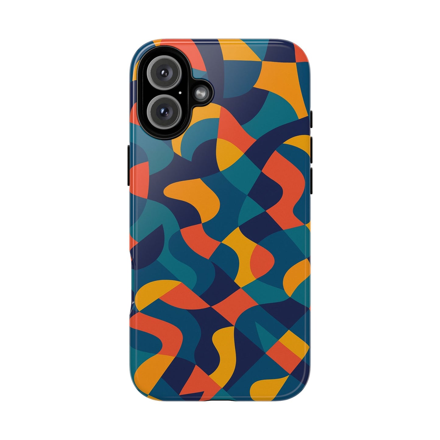 vibrant multicolour abstract phone case for stylish protection compatible with iphone 13, 14, 15 & 16 – all models including pro, pro max & plus