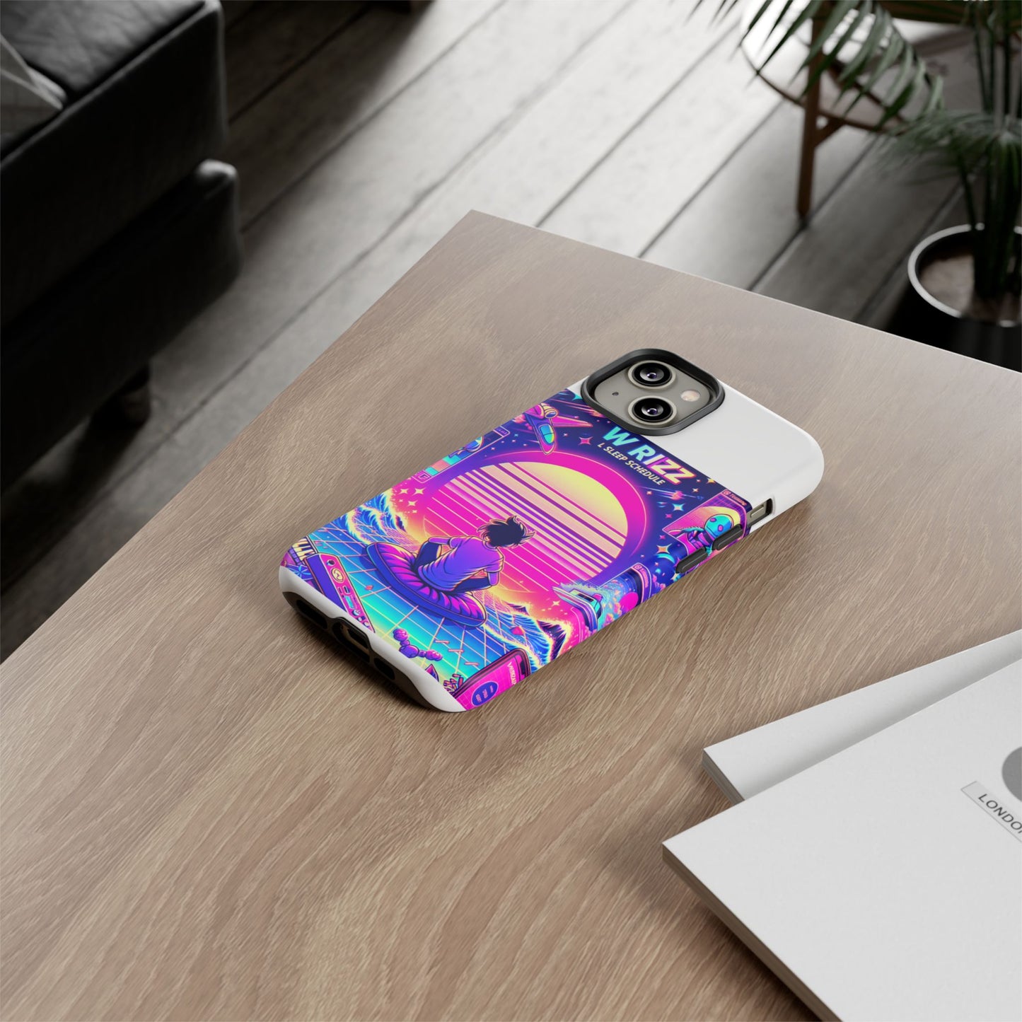 w rizz l sleep schedule protective phone case for anime lovers