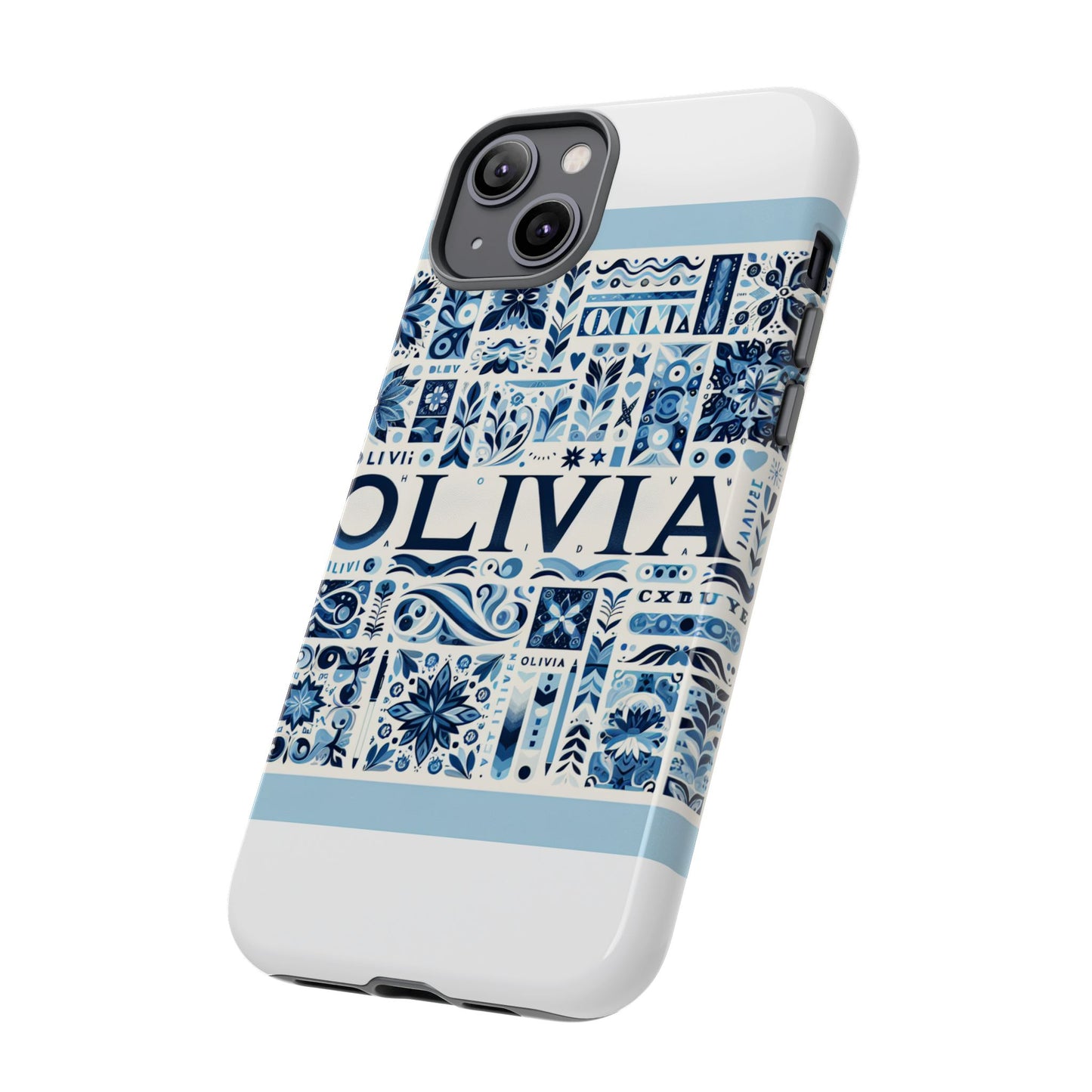 vibrant 3d wrap protective phone case in blue floral design for stylish protection compatible with iphone 13, 14, 15 & 16 – all models including pro, pro max & plus