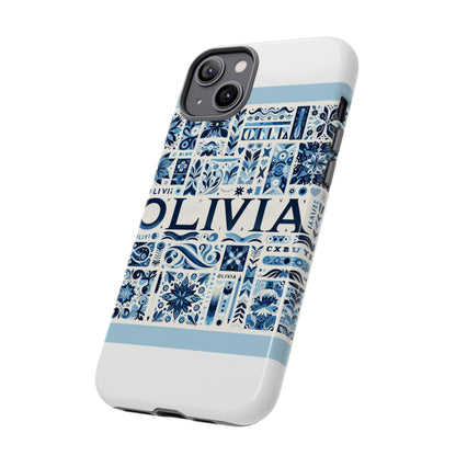 Vibrant 3D Wrap Protective Phone Case in Blue Floral Design for Stylish Protection Compatible with iPhone 13, 14, 15 & 16 – all models including Pro, Pro Max & Plus
