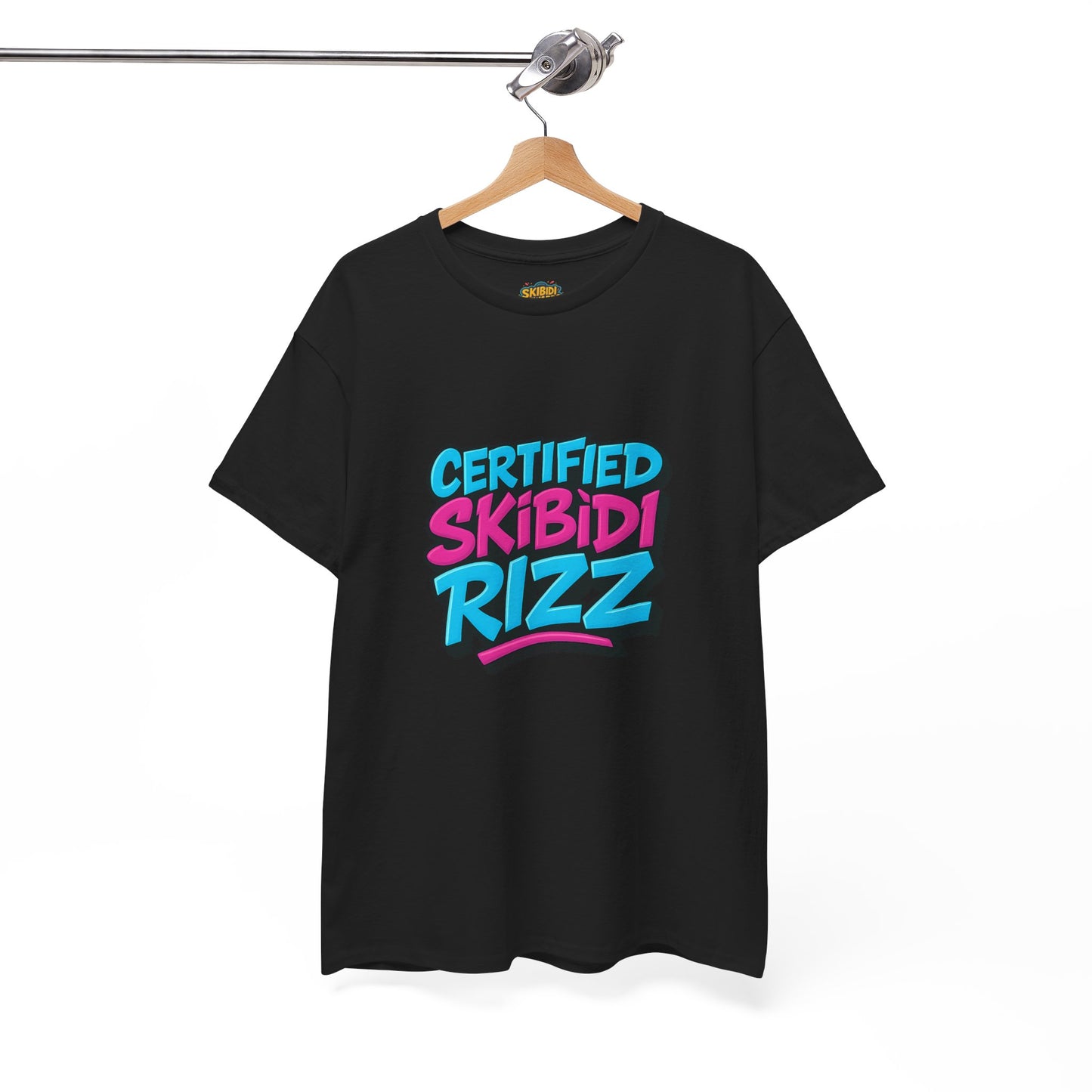 certified skibidi rizz unisex heavy cotton tee – trendy graphic t-shirt for casual wear, fun style, comfortable fit, perfect gift for friends and family
