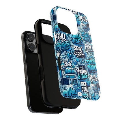 Vibrant 3D Wrap Protective Phone Case with Playful Blue Design for Stylish Protection Compatible with iPhone 13, 14, 15 & 16 – All Models Including Pro, Pro Max & Plus