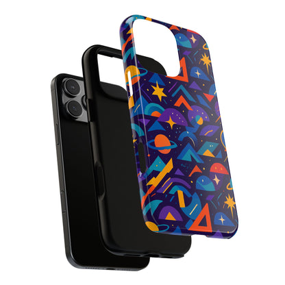 Vibrant Geometric 3D Wrap Protective Phone Case for Unique Accessories Lovers Compatible with iPhone 13, 14, 15 & 16 – all models including Pro, Pro Max & Plus