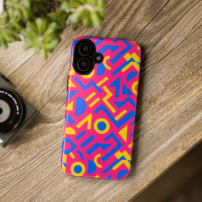 Vibrant Geometric 3D Wrap Protective Phone Case with Multicolour Design for Unique Style Compatible with iPhone 13, 14, 15 & 16 – all models including Pro, Pro Max & Plus