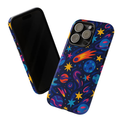 Vibrant 3D Space Design Protective Phone Case for Stylish Protection and Self-Expression Compatible with iPhone 13, 14, 15 & 16 – all models including Pro, Pro Max & Plus