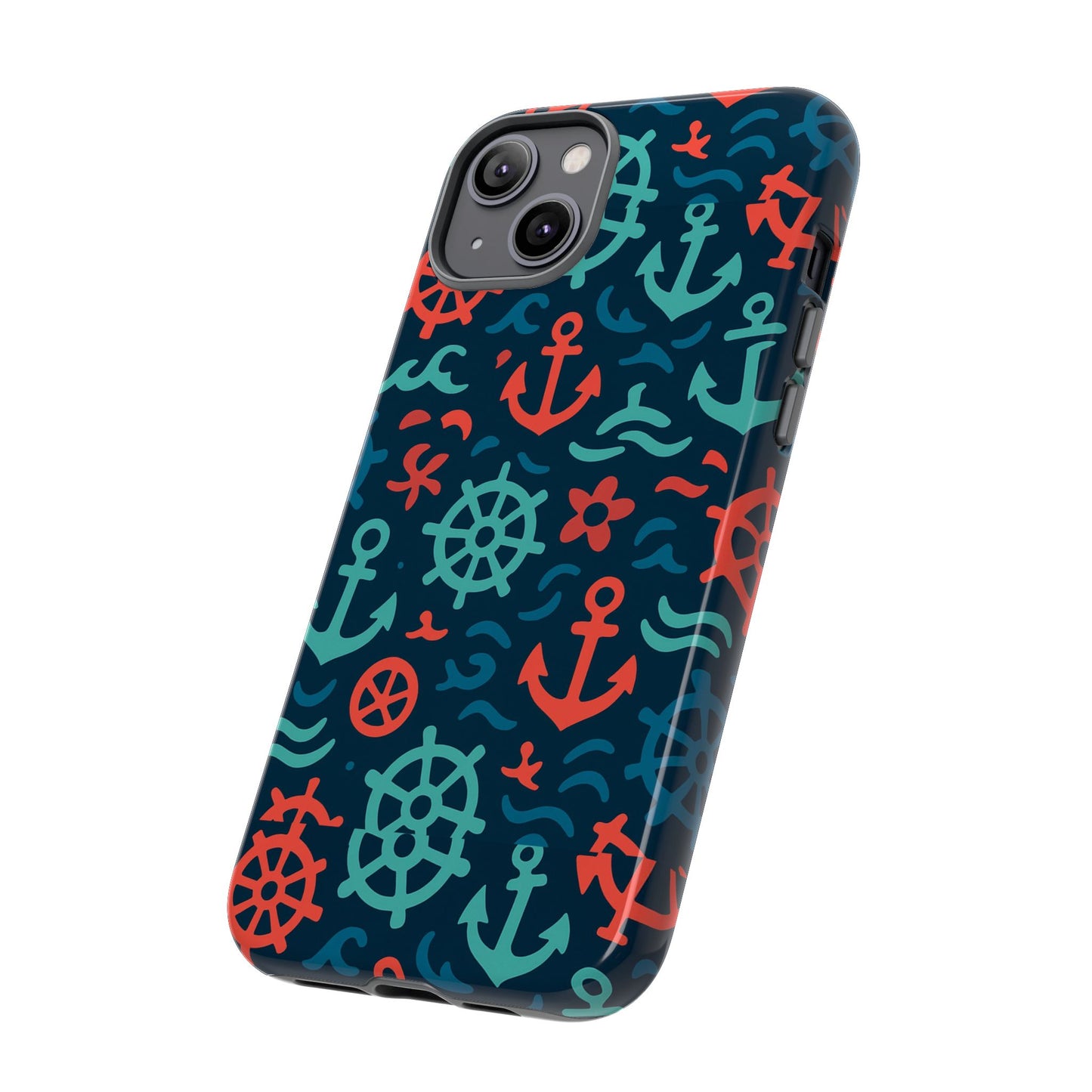 vibrant nautical multicolour 3d wrap protective phone case with retro design for men and women stylish accessory compatible with iphone 13, 14, 15 & 16 – all models including pro, pro max & plus