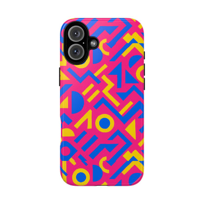 Vibrant Geometric 3D Wrap Protective Phone Case with Multicolour Design for Unique Style Compatible with iPhone 13, 14, 15 & 16 – all models including Pro, Pro Max & Plus