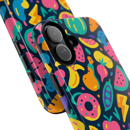 Vibrant 3D Fruit Pattern Protective Phone Case Colourful Accessory for Stylish Individuals Compatible with iPhone 13, 14, 15 & 16 – all models including Pro, Pro Max & Plus