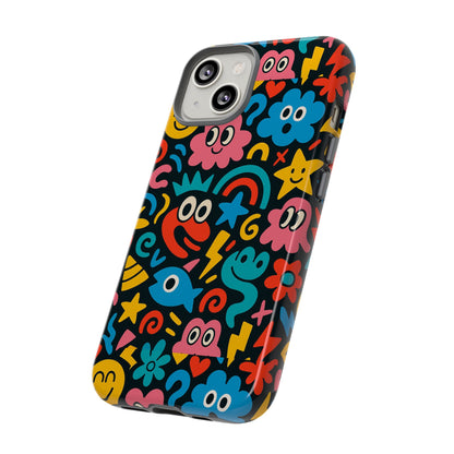 Vibrant Cartoon Protective Phone Case with 3D Wrap Design for Creative Expression – Compatible with iPhone 13, 14, 15 & 16 – All Models Including Pro, Pro Max & Plus