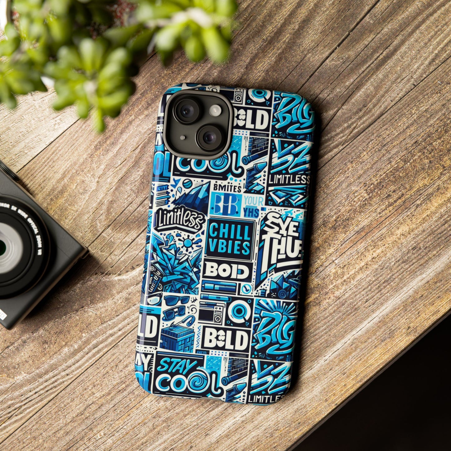 blue pattern image 9 phone case for smartphone protection with 3d wrap design and shock absorption in glossy or matte finish