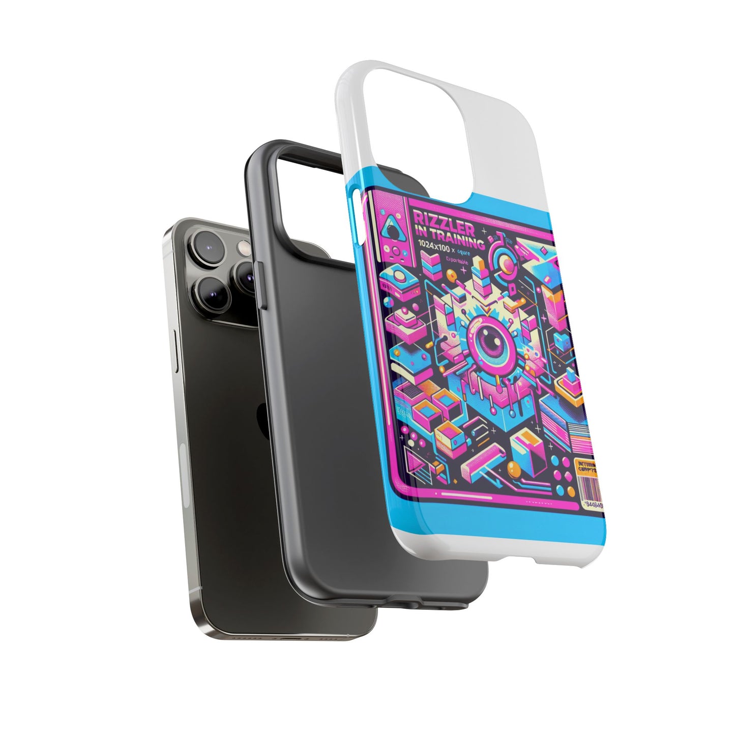rizzler in training 3d wrap protective phone case for anime lovers