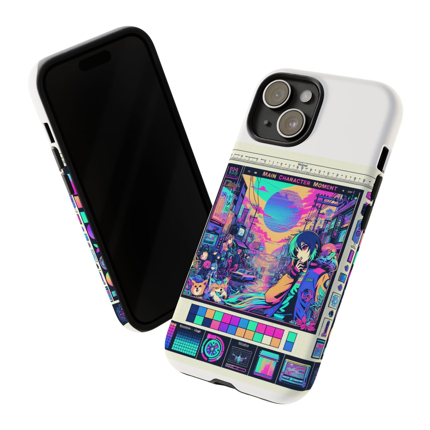 main character moment protective phone case, 3d wrap design, durable tpu silicone, uv protected, anime and comic inspired, unique gift for tech enthusiasts