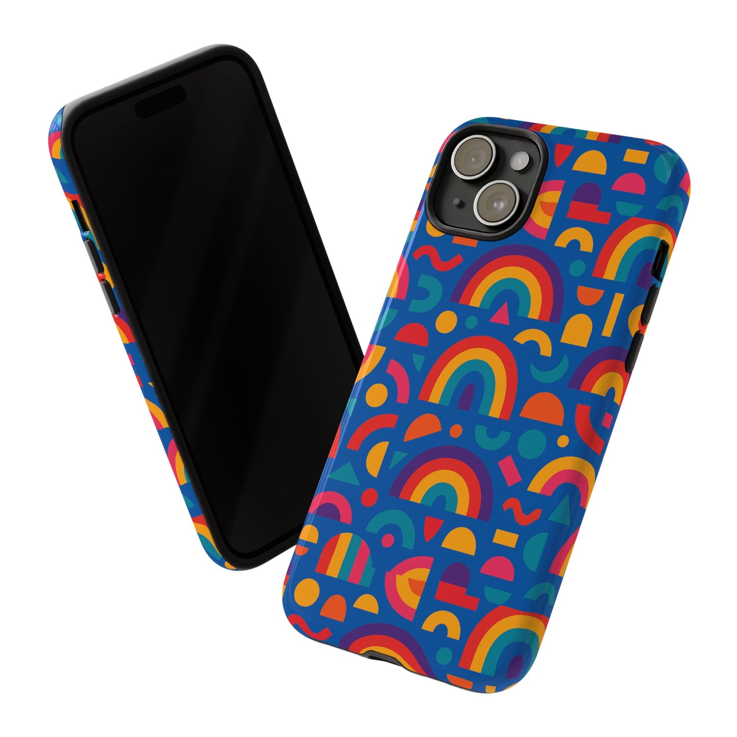 rainbow 3d wrap protective phone case stylish accessory for adults and teens compatible with iphone 13, 14, 15 & 16 – all models including pro, pro max & plus