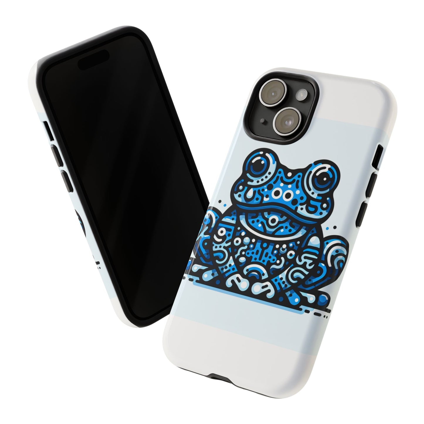 vibrant 3d blue animal print protective phone case for bold individuals – stylish protection compatible with iphone 13, 14, 15 & 16 – all models including pro, pro max & plus