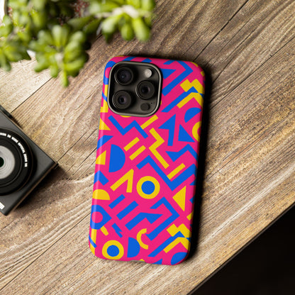 Vibrant Geometric 3D Wrap Protective Phone Case with Multicolour Design for Unique Style Compatible with iPhone 13, 14, 15 & 16 – all models including Pro, Pro Max & Plus