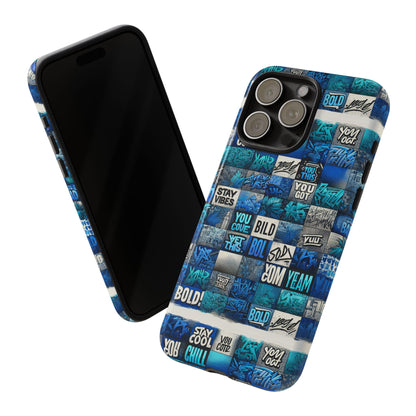 Vibrant 3D Graphic Protective Phone Case with Blue Design – Playful Accessory for Stylish Protection Compatible with iPhone 13, 14, 15 & 16 – all models including Pro, Pro Max & Plus