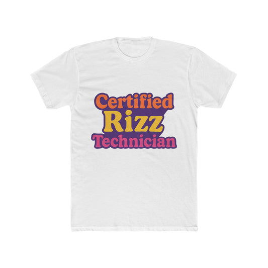 Certified Rizz Technician Unisex T-Shirt - Funny Meme Graphic Tee for Men & Women - Multicolor Design