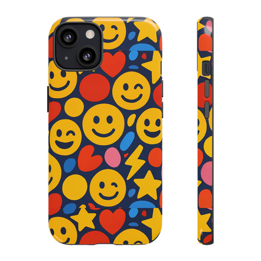 Multicolour 3D Emoji Phone Case for Stylish Protection – Fun and Playful Design for Kids and Young Adults Compatible with iPhone 13, 14, 15 & 16 – all models including Pro, Pro Max & Plus