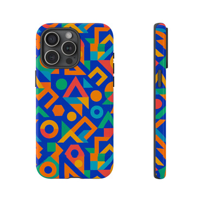 Multicolour Geometric 3D Wrap Protective Phone Case – Vibrant Accessory for Creative Individuals Compatible with iPhone 13, 14, 15 & 16 – all models including Pro, Pro Max & Plus