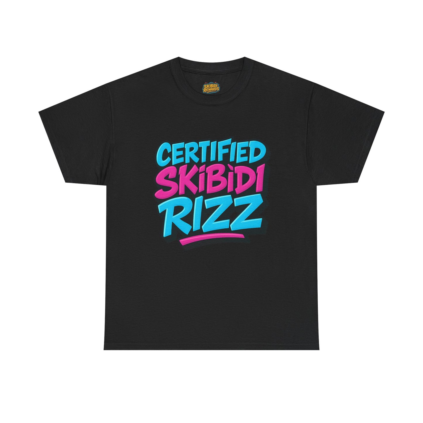 certified skibidi rizz unisex heavy cotton tee - trendy graphic t-shirt for casual wear and everyday style, comfortable fit in various sizes