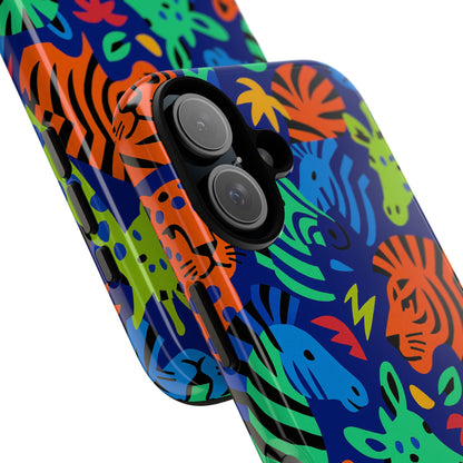Vibrant Animal Print 3D Wrap Protective Phone Case Stylish Accessory for Men and Women Compatible with iPhone 13, 14, 15 & 16 – All Models Including Pro, Pro Max & Plus