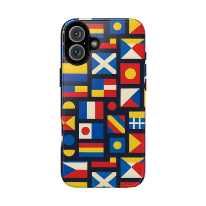 Multicolour Geometric Protective Phone Case for Smartphones, Stylish Protection and Unique Design, Compatible with iPhone 13, 14, 15 & 16 – all models including Pro, Pro Max & Plus