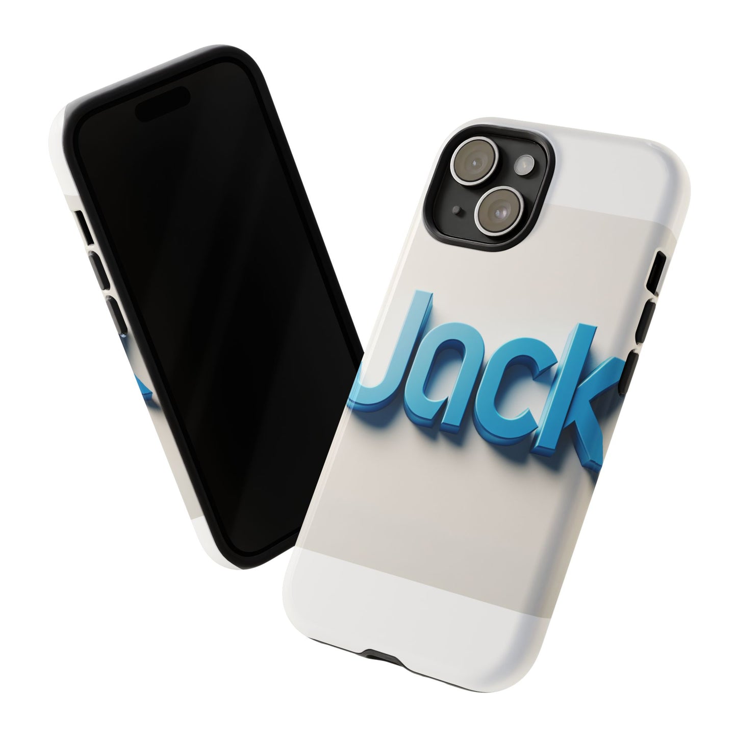 vibrant blue 3d text phone case for stylish protection, unique retro design for men and women, compatible with iphone 13, 14, 15 & 16 – all models including pro, pro max & plus