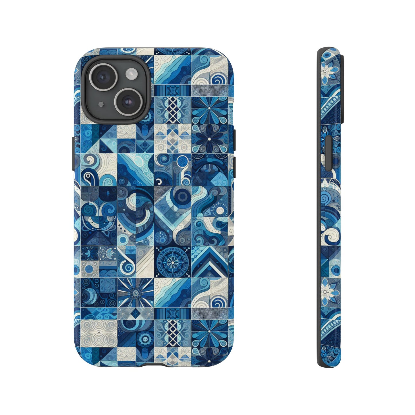 pattern image 8 vibrant 3d phone case for anime and comic fans with geometric art finish compatible with iphone 13, 14, 15 & 16 – all models including pro, pro max & plus