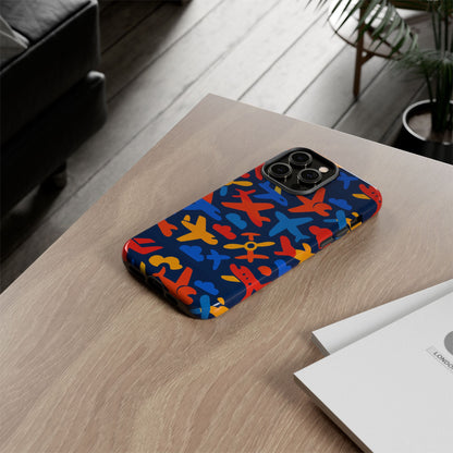 Vibrant 3D Wrap Protective Phone Case with Colourful Aviation Design for Stylish Protection Compatible with iPhone 13, 14, 15 & 16 – all models including Pro, Pro Max & Plus