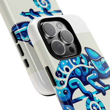 Vibrant 3D Chameleon Phone Case for Stylish Protection with Unique Blue Animal Design Compatible with iPhone 13, 14, 15 & 16 – All Models Including Pro, Pro Max & Plus