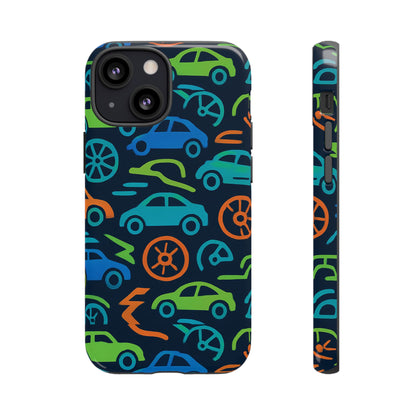 Vibrant 3D Car Design Protective Phone Case for Kids and Teens - Playful Multicolour Style - Stylish Protection for Everyday Use - Compatible with iPhone 13, 14, 15 & 16 – all models including Pro, Pro Max & Plus