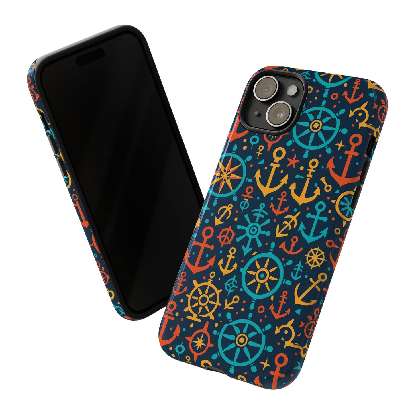 vibrant nautical pattern phone case for stylish protection – bold accessory for iphone 13, 14, 15 & 16 – all models including pro, pro max & plus