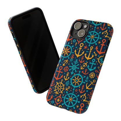 Vibrant Nautical Pattern Phone Case for Stylish Protection – Bold Accessory for iPhone 13, 14, 15 & 16 – All Models Including Pro, Pro Max & Plus
