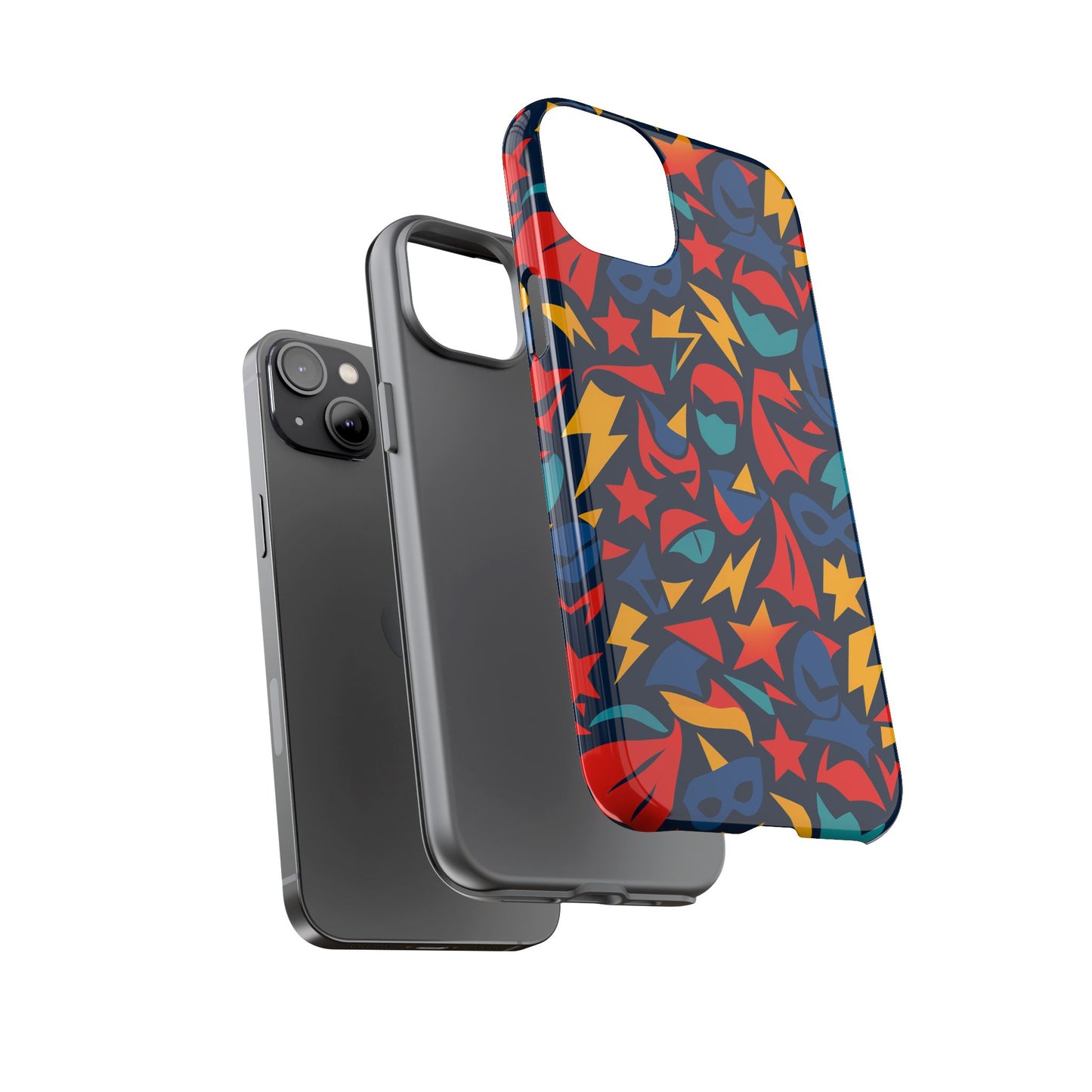vibrant superhero protective phone case with 3d wrap design – stylish unisex protection for smartphones compatible with iphone 13, 14, 15 & 16 – all models including pro, pro max & plus