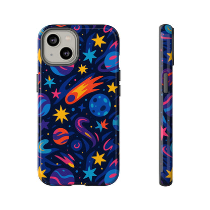 Vibrant 3D Space Design Protective Phone Case for Stylish Protection and Self-Expression Compatible with iPhone 13, 14, 15 & 16 – all models including Pro, Pro Max & Plus