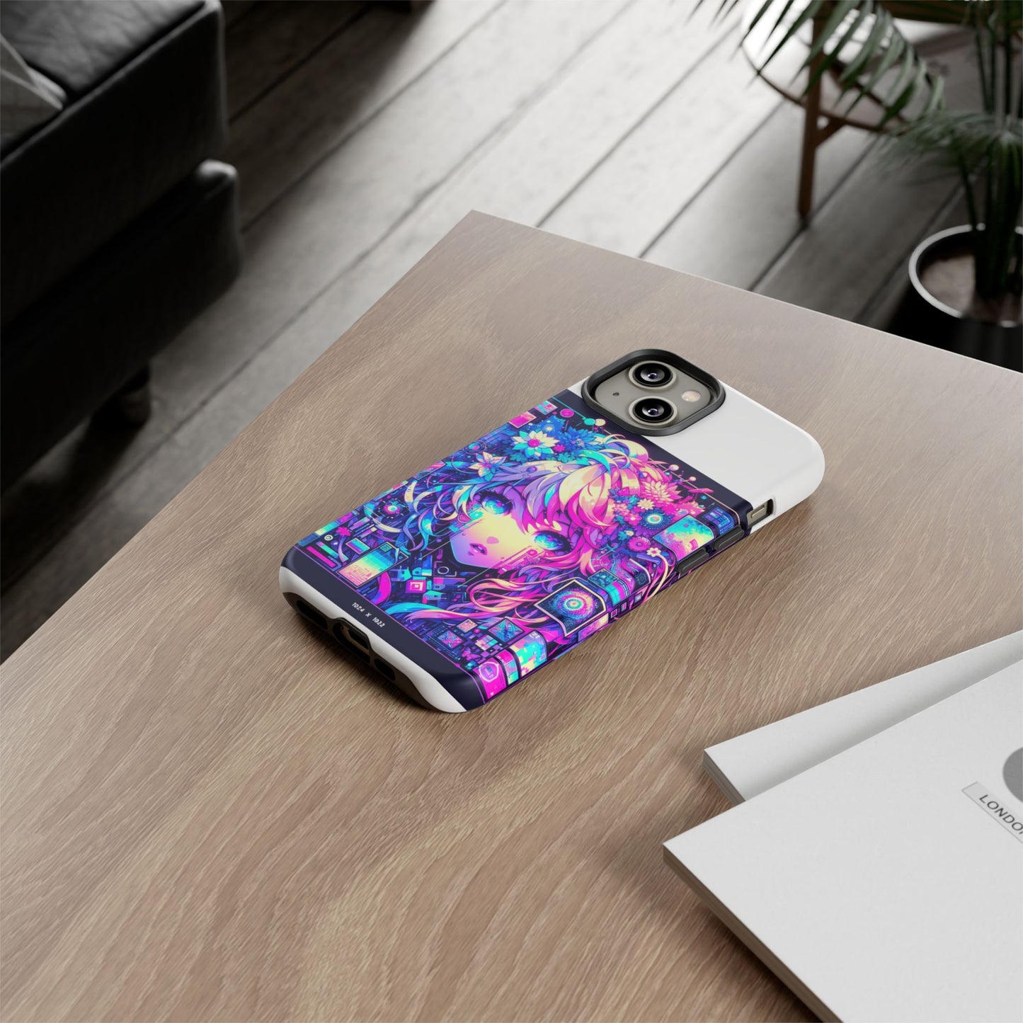 ai generated still slays protective phone case for anime lovers, vibrant 3d wrap design, durable shock absorption, uv protected, glossy or matte finish