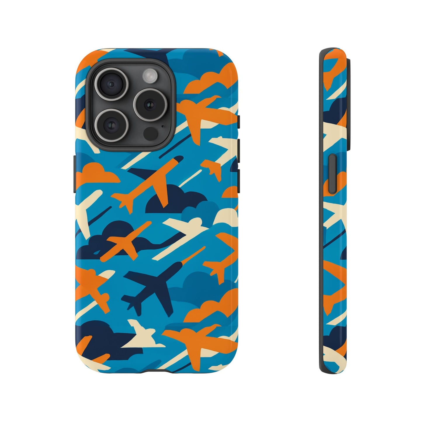 vibrant aviation-themed protective phone case with 3d wrap design – stylish accessory for self-expression – compatible with iphone 13, 14, 15 & 16 – all models including pro, pro max & plus