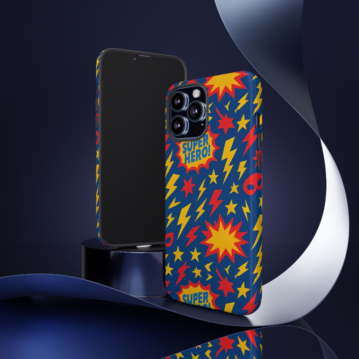 vibrant 3d superhero phone case – colourful retro design for kids and adults – stylish protection compatible with iphone 13, 14, 15 & 16 – all models including pro, pro max & plus