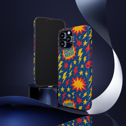 Vibrant 3D Superhero Phone Case – Colourful Retro Design for Kids and Adults – Stylish Protection Compatible with iPhone 13, 14, 15 & 16 – All Models Including Pro, Pro Max & Plus