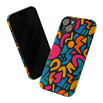 Vibrant Multicolour Abstract 3D Wrap Phone Case for Stylish Protection, Unisex Smartphone Cover, Compatible with iPhone 13, 14, 15 & 16 – all models including Pro, Pro Max & Plus