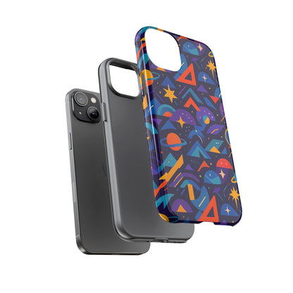 Vibrant Geometric 3D Wrap Protective Phone Case for Unique Accessories Lovers Compatible with iPhone 13, 14, 15 & 16 – all models including Pro, Pro Max & Plus