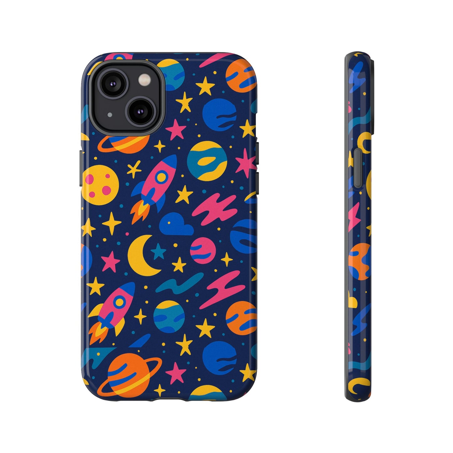 vibrant 3d space theme protective phone case for trendsetters and creatives stylish protection compatible with iphone 13, 14, 15 & 16 – all models including pro, pro max & plus