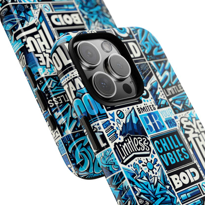 Blue Pattern Image 9 Phone Case for Smartphone Protection with 3D Wrap Design and Shock Absorption in Glossy or Matte Finish