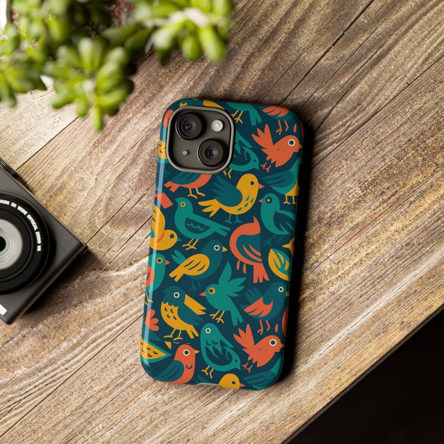 multicolour bird pattern 3d wrap protective phone case – vibrant accessory for self-expression compatible with iphone 13, 14, 15 & 16 – all models including pro, pro max & plus